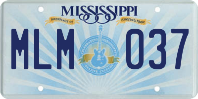 MS license plate MLM037