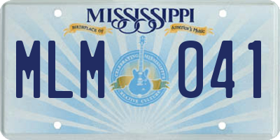 MS license plate MLM041