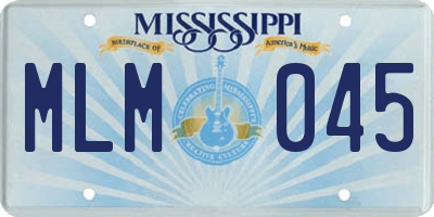 MS license plate MLM045