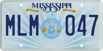 MS license plate MLM047