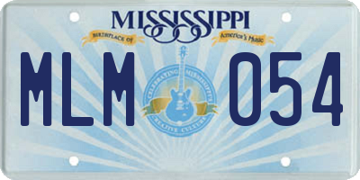 MS license plate MLM054