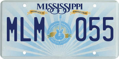 MS license plate MLM055