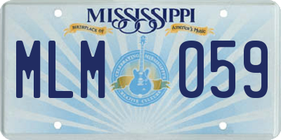 MS license plate MLM059