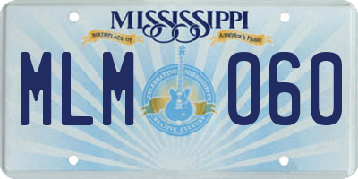 MS license plate MLM060