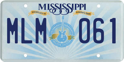 MS license plate MLM061