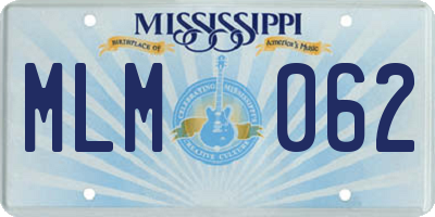 MS license plate MLM062