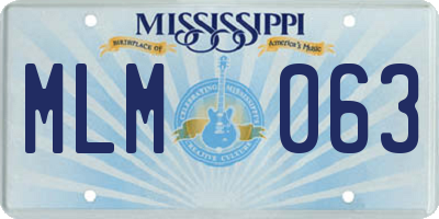 MS license plate MLM063