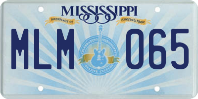 MS license plate MLM065