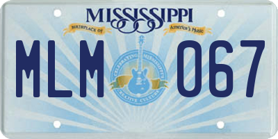 MS license plate MLM067
