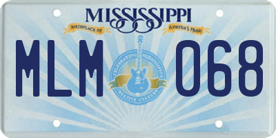 MS license plate MLM068