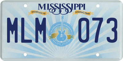 MS license plate MLM073