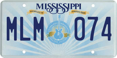 MS license plate MLM074