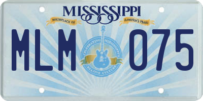 MS license plate MLM075