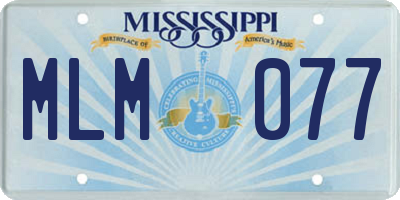 MS license plate MLM077