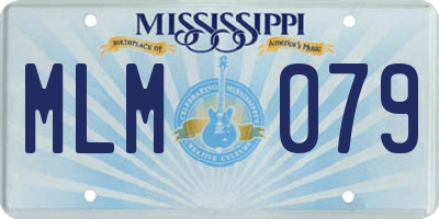MS license plate MLM079