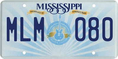 MS license plate MLM080