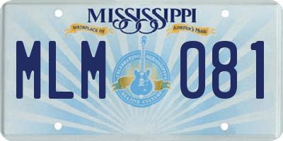 MS license plate MLM081