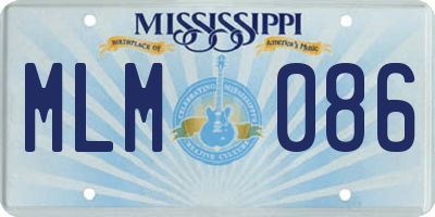 MS license plate MLM086