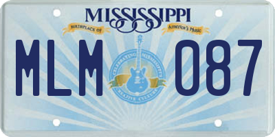MS license plate MLM087