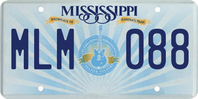 MS license plate MLM088
