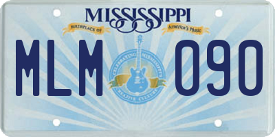 MS license plate MLM090