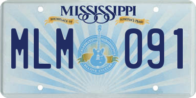 MS license plate MLM091