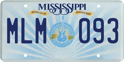 MS license plate MLM093