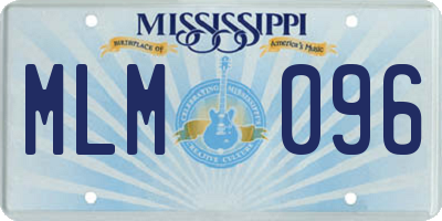 MS license plate MLM096