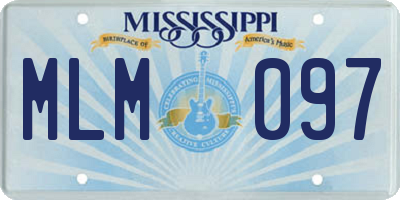 MS license plate MLM097