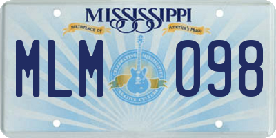 MS license plate MLM098