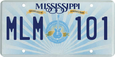 MS license plate MLM101