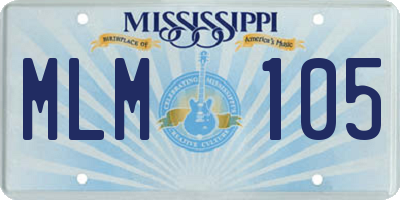 MS license plate MLM105