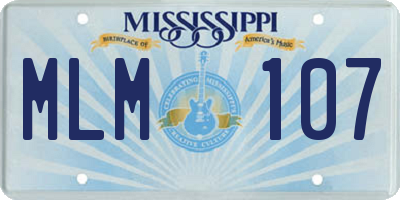 MS license plate MLM107