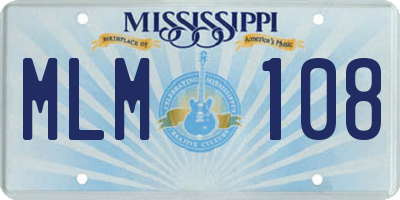 MS license plate MLM108