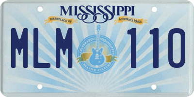 MS license plate MLM110