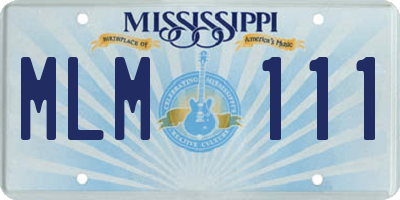 MS license plate MLM111