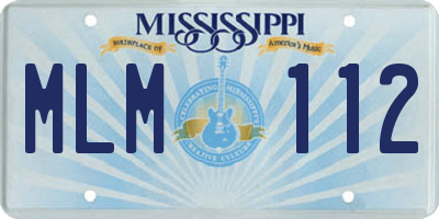 MS license plate MLM112