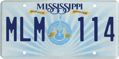 MS license plate MLM114