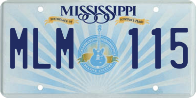 MS license plate MLM115