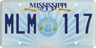 MS license plate MLM117