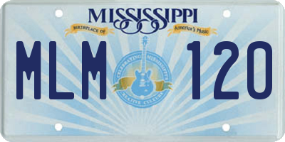 MS license plate MLM120