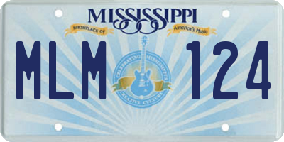MS license plate MLM124