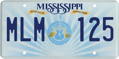 MS license plate MLM125