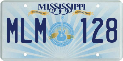 MS license plate MLM128