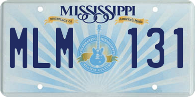 MS license plate MLM131