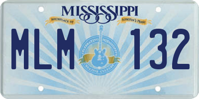 MS license plate MLM132
