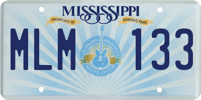 MS license plate MLM133