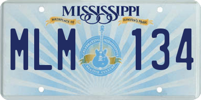 MS license plate MLM134