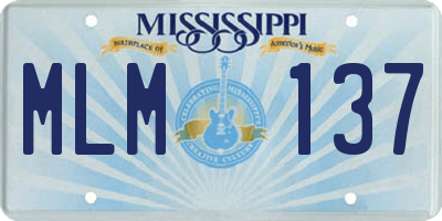 MS license plate MLM137