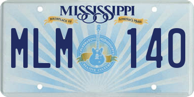 MS license plate MLM140